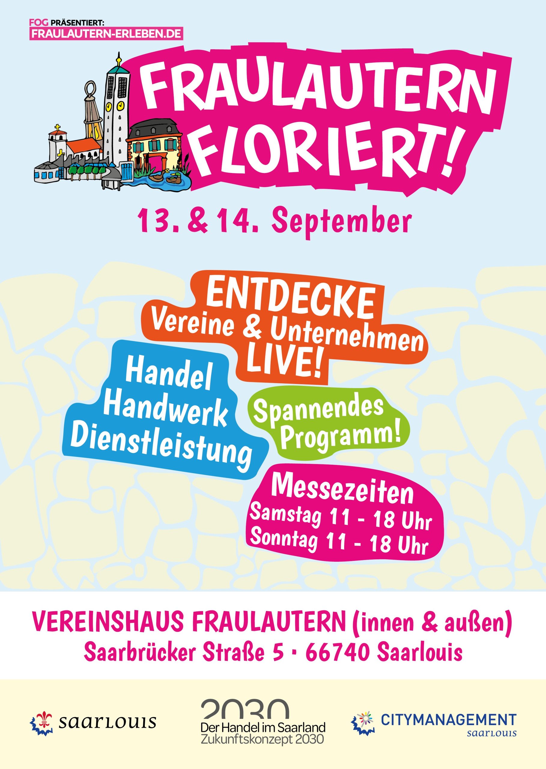 Europastadt lädt zu „Fraulautern floriert!“: Stadtteilmesse soll Stärken vor Ort zeigen