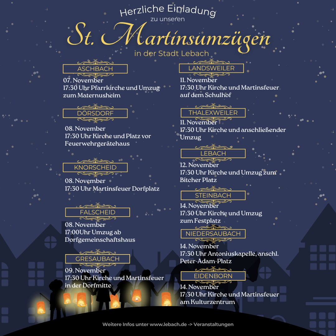 St.-Martins-Feiern in allen Stadtteilen