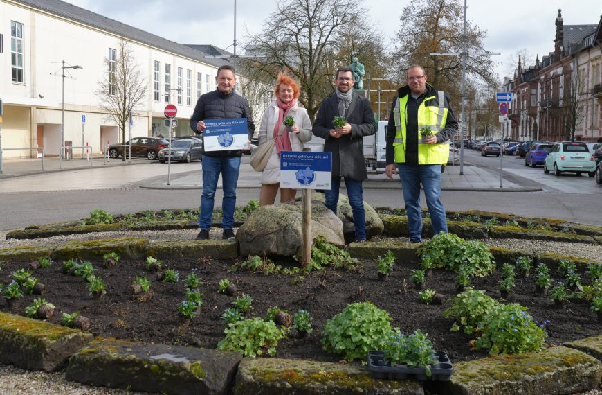 Vergissmeinnicht-Aktion als Zeichen gegen das Vergessen