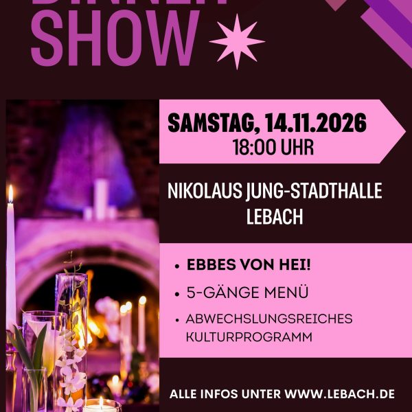 Genuss-Event zum Jahresende: Dinnershow in Lebach
