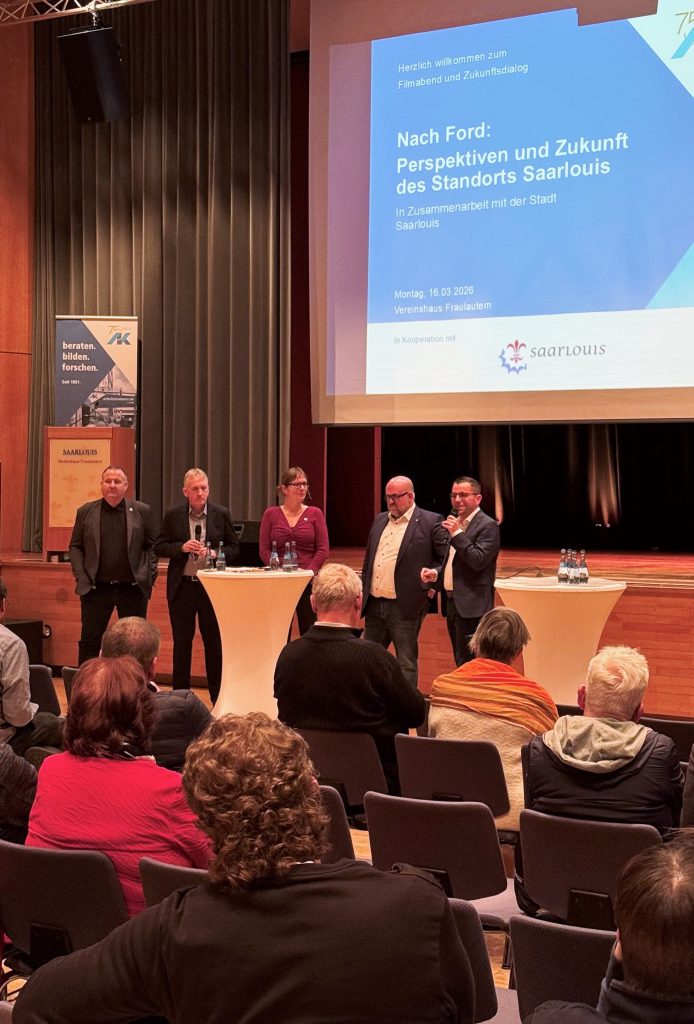 Arbeitskammer, IG Metall und Europastadt Saarlouis stellen Film über Ford-Entwicklung vor und diskutieren über Zukunft des Wirtschaftsstandortes Saarlouis
