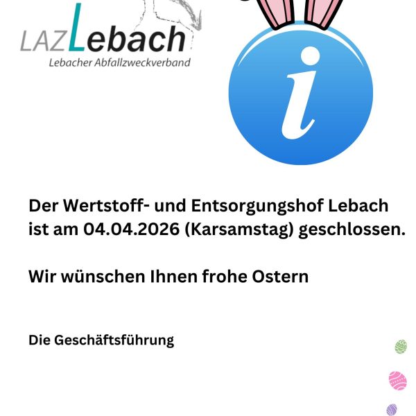 Wertstoffhof geschlossen