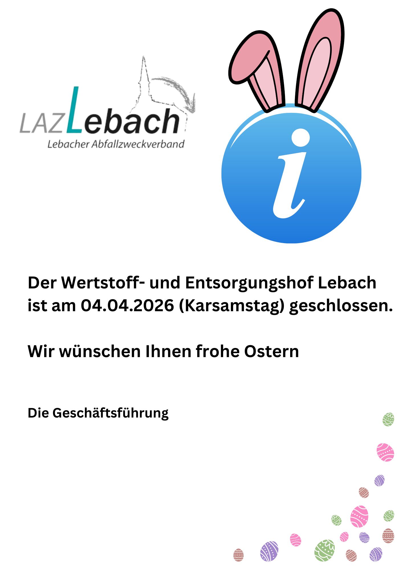 Wertstoffhof geschlossen