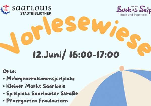 Vorlesewiese unter freiem Himmel – Kostenlose Vorleseangebote für Kinder in Saarlouis