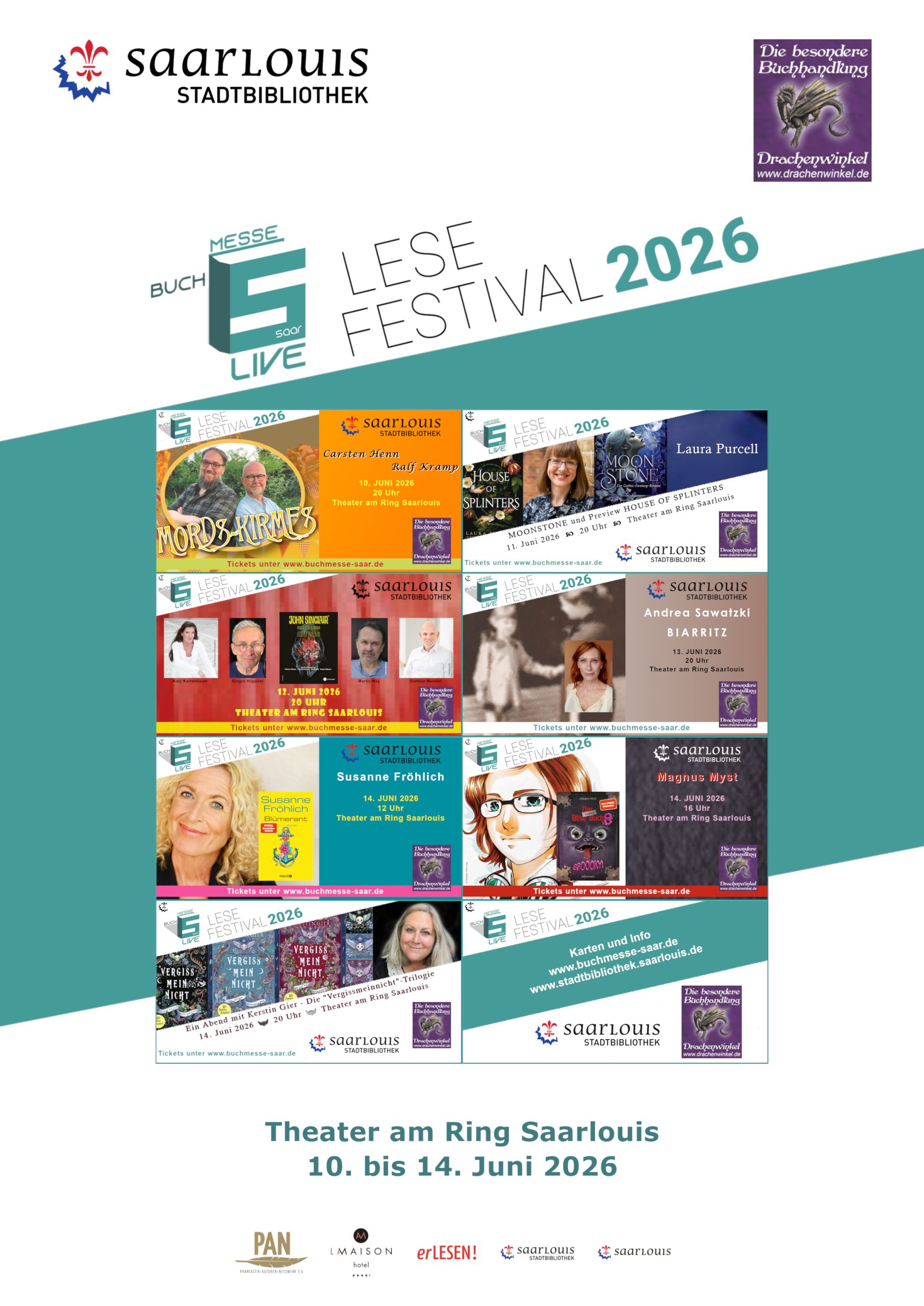 Buchmesse Saar Festival 2026: Fünf Tage voller Literatur, Hörspielkunst und Begegnungen in Saarlouis im Theater am Ring