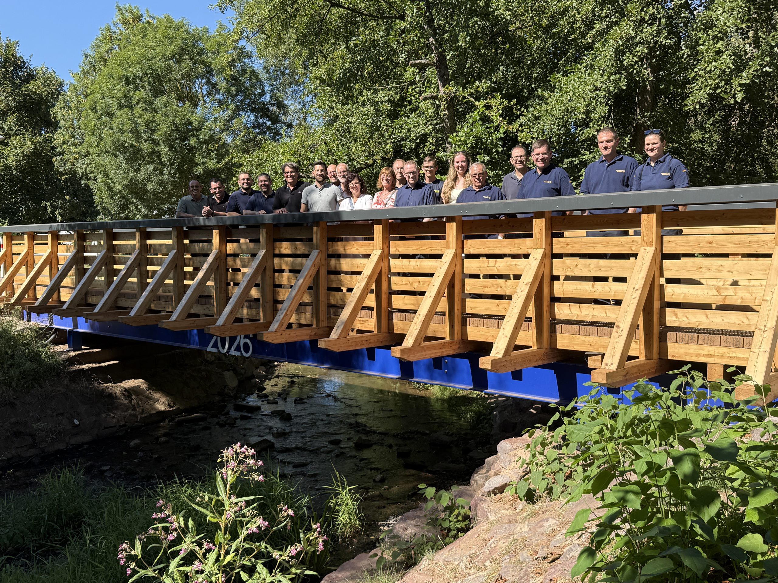 Schwarze Brücke im Ellbachtal: Nach THW-Neubau offiziell eingeweiht