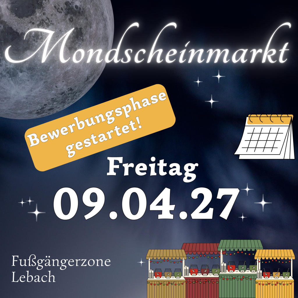 Jetzt für den Mondscheinmarkt bewerben!
