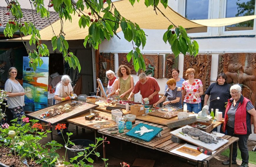 Einladung zur Ausstellung „Mario Andruet und ‚Fromstuff2art‘“ in der Galerie der Freien Kunstschule Saarlouis